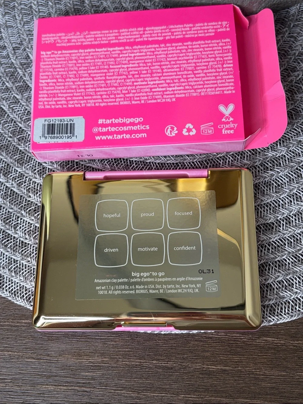 ❤️$20 NWT Tarte Big Ego Eyeshadow Palette